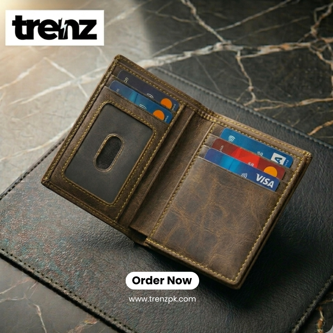 Men's Mini Handmade Leather Purse - Cowskin Card Holder & Cash Wallet