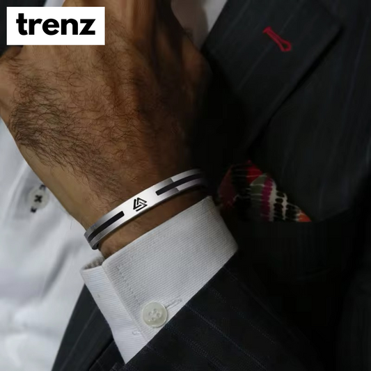 Stainless Steel Minimalist Cuff Bracelet For Gentleman