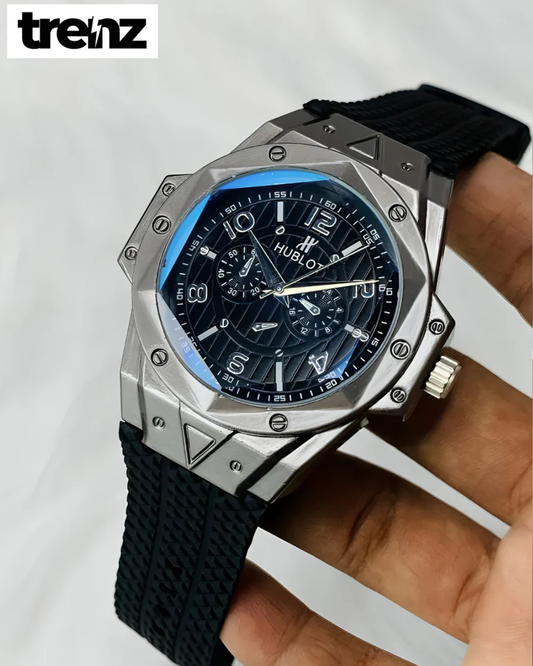 Elegant Men's Formal Analogue Watch - Leather Strap